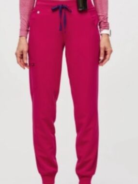 Figs Jogger Pants- Dusty Rose Small Tall